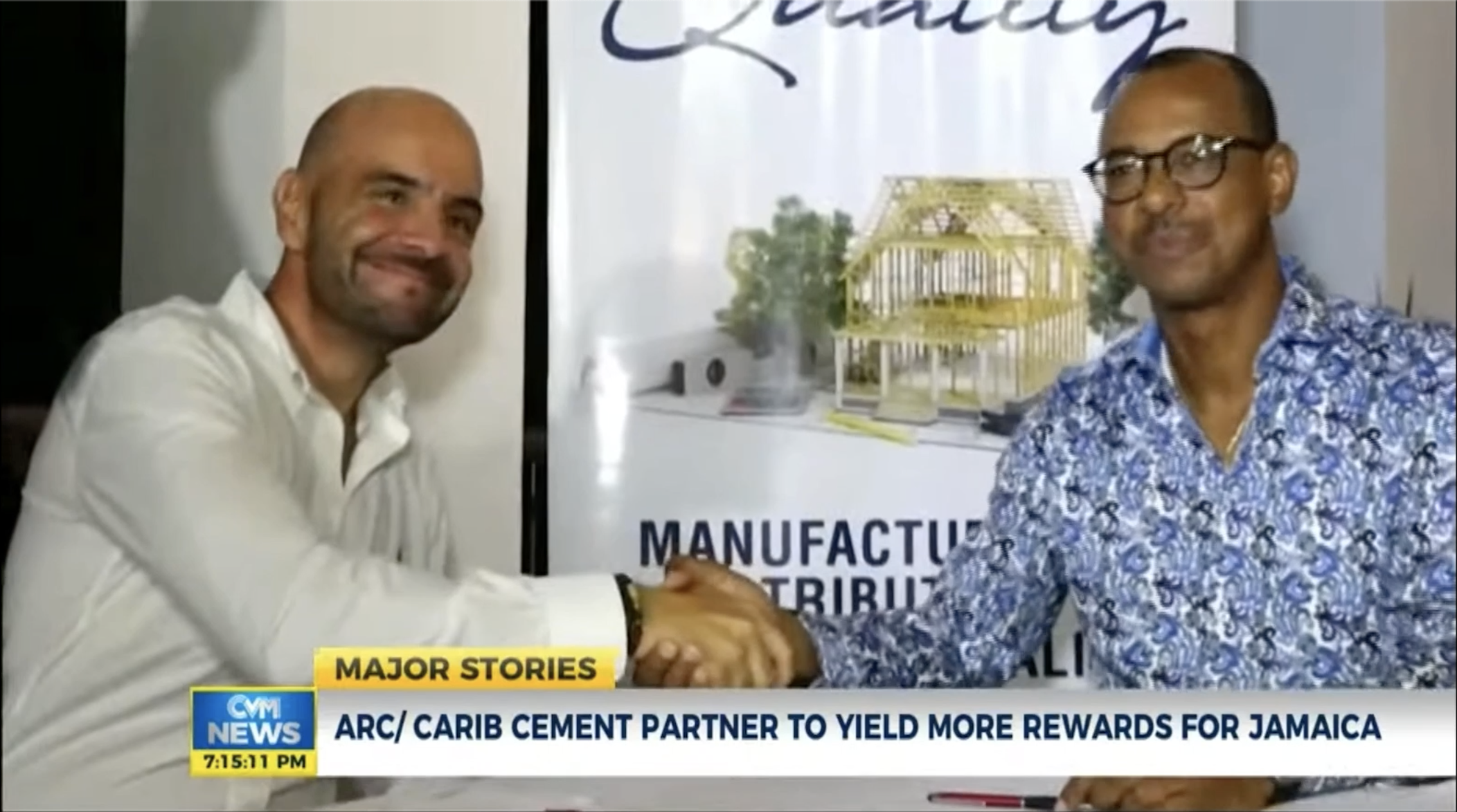 ARC Manufacturing & Carib Cement Renew Distribution Agreement