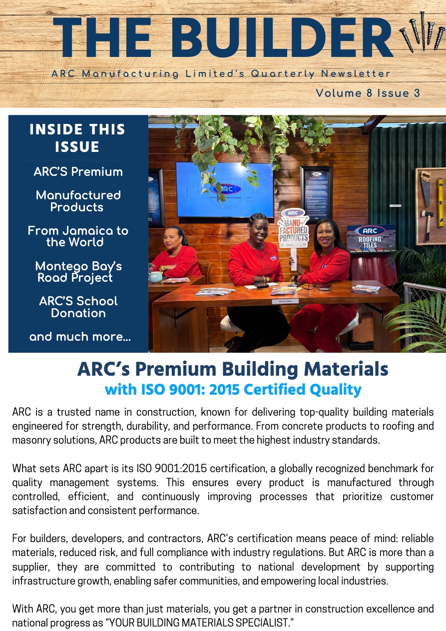 arc newsletter cover, the builder